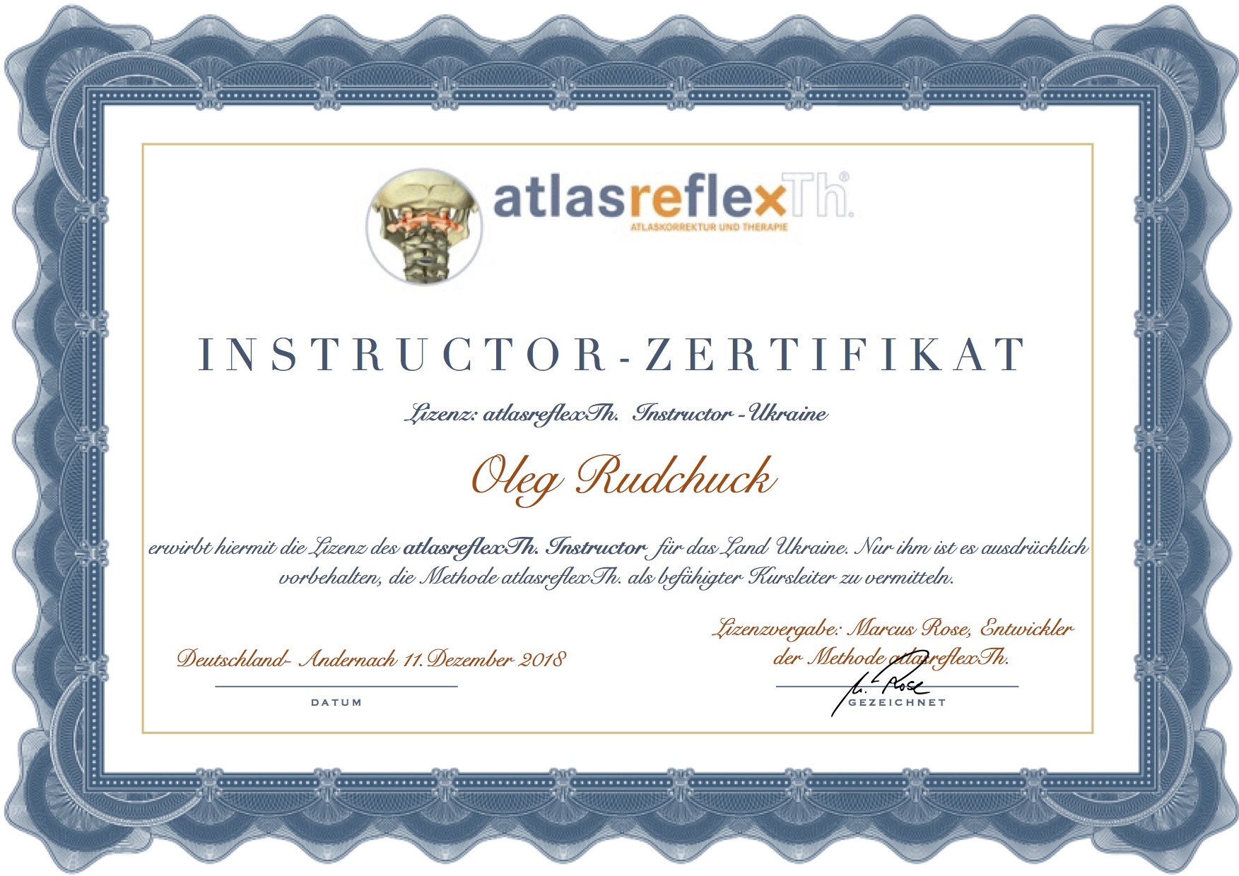 Zertifikat Instructor